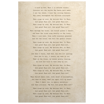 How Great Thou Art Canvas Wall Art – 24" x 36"