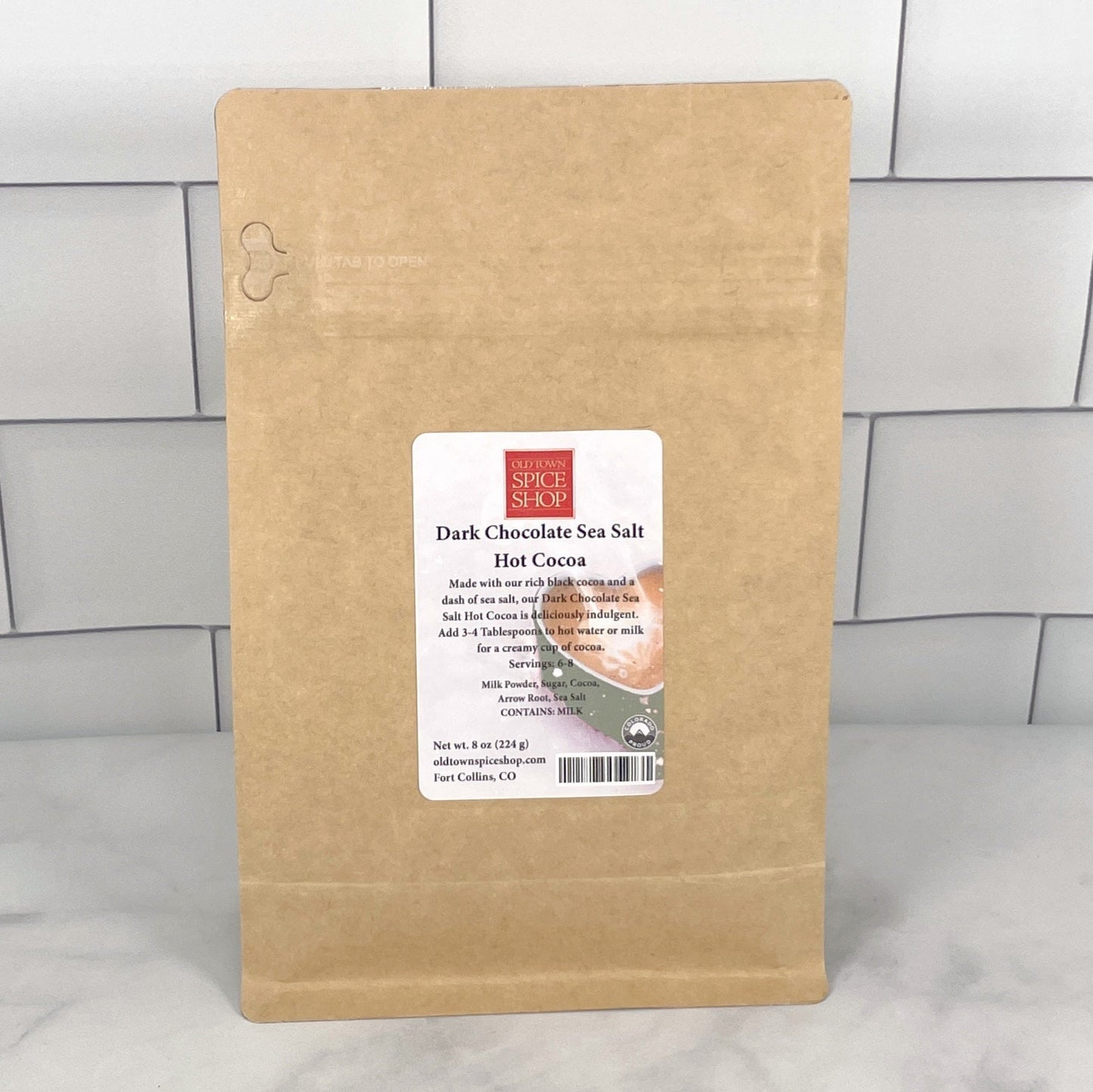 Dark Chocolate Sea Salt Hot Cocoa | Rich Black Cocoa with a Hint of Sea Salt - 3 sizes!!