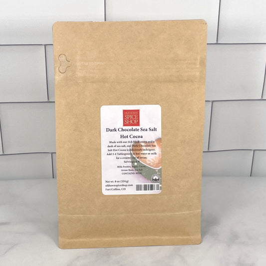 Dark Chocolate Sea Salt Hot Cocoa | Rich Black Cocoa with a Hint of Sea Salt - 3 sizes!!