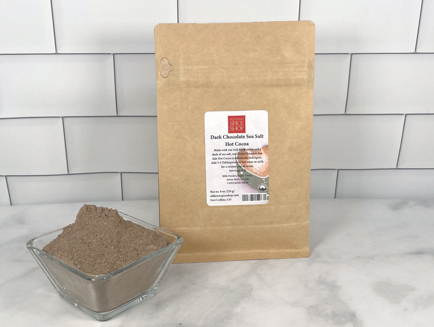 Dark Chocolate Sea Salt Hot Cocoa | Rich Black Cocoa with a Hint of Sea Salt - 3 sizes!!