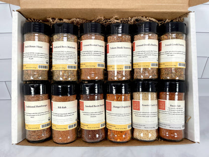 Delicious Dozen Gift Box | 12 Gourmet Seasonings & Salts