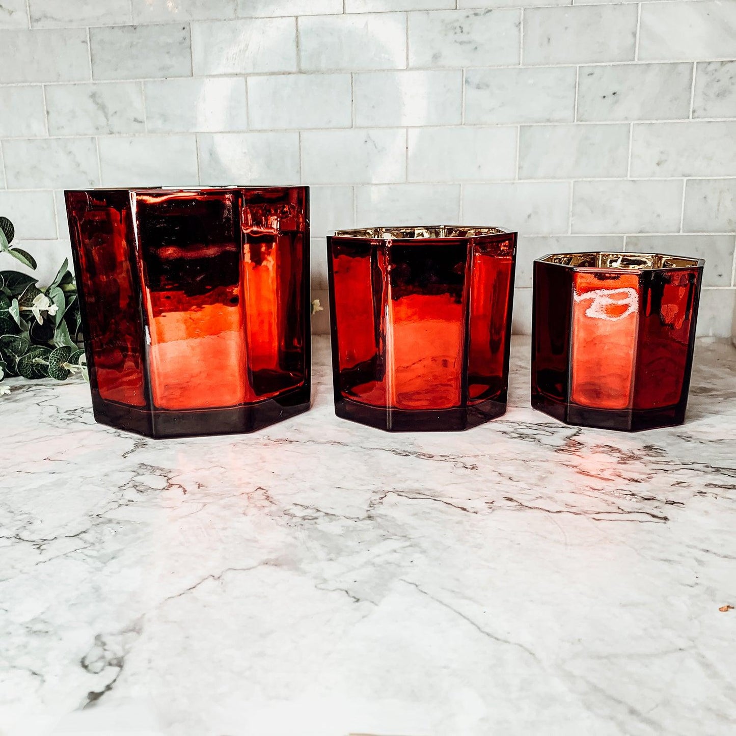 Red & Gold Luxury Candle Holders