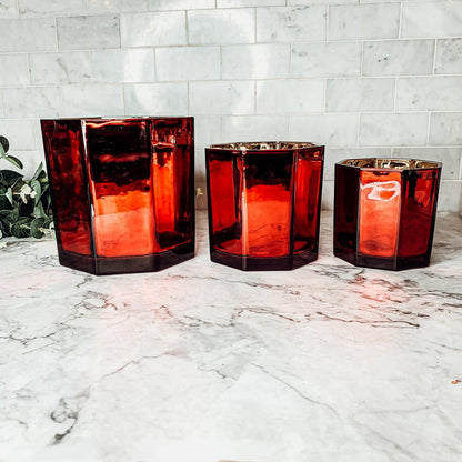 Red & Gold Luxury Candle Holders