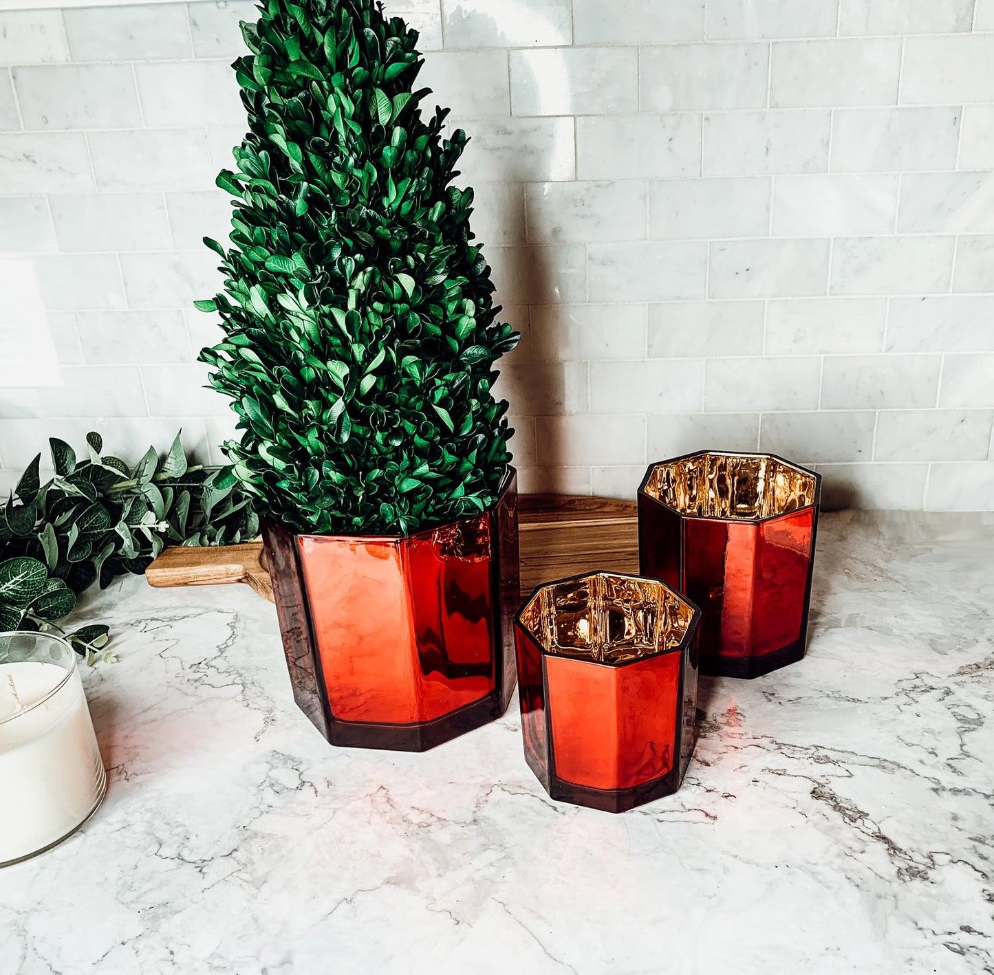 Red & Gold Luxury Candle Holders