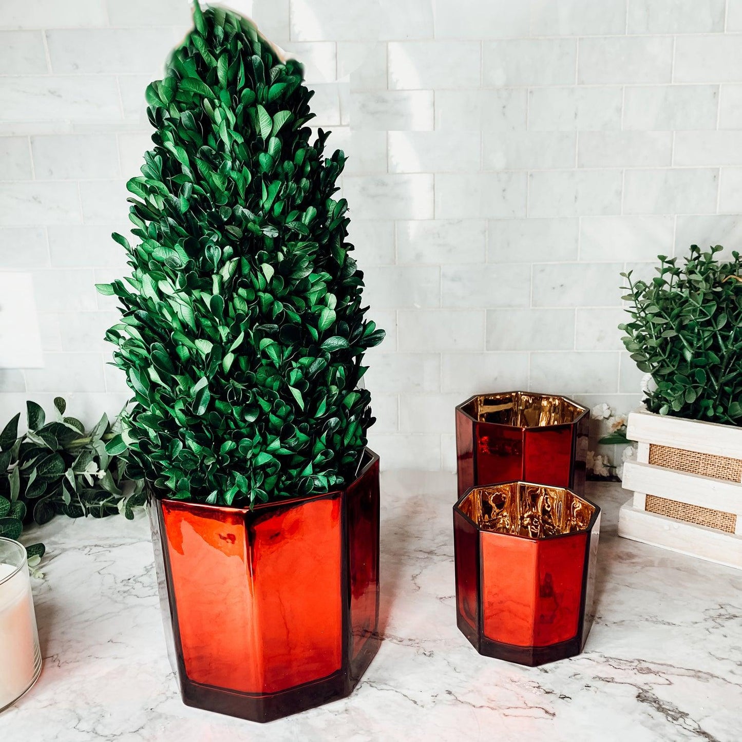 Red & Gold Luxury Candle Holders