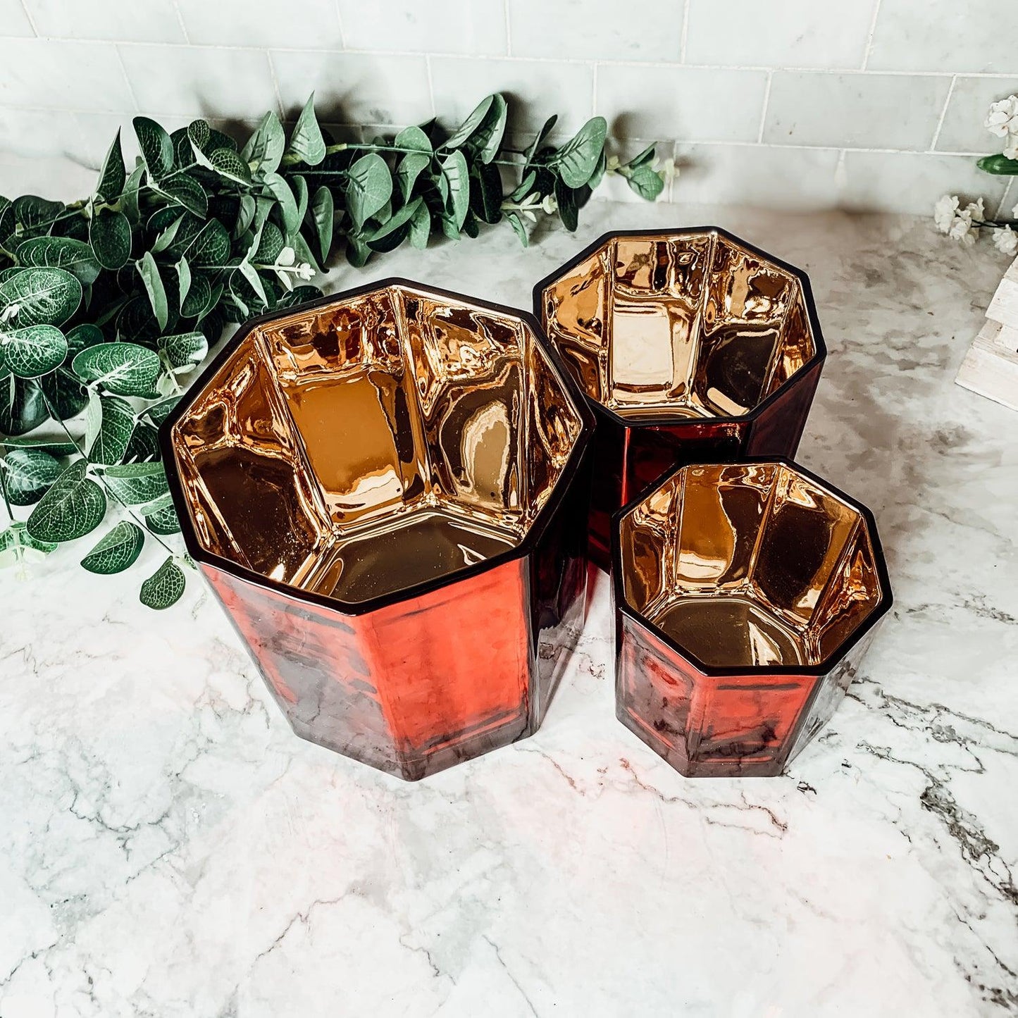 Red & Gold Luxury Candle Holders
