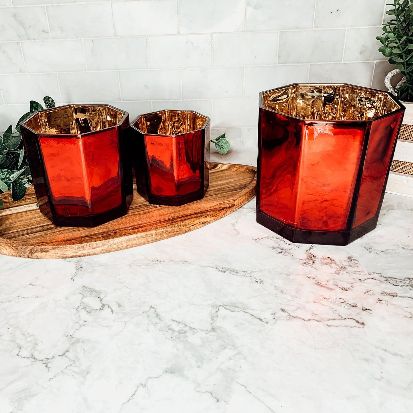 Red & Gold Luxury Candle Holders