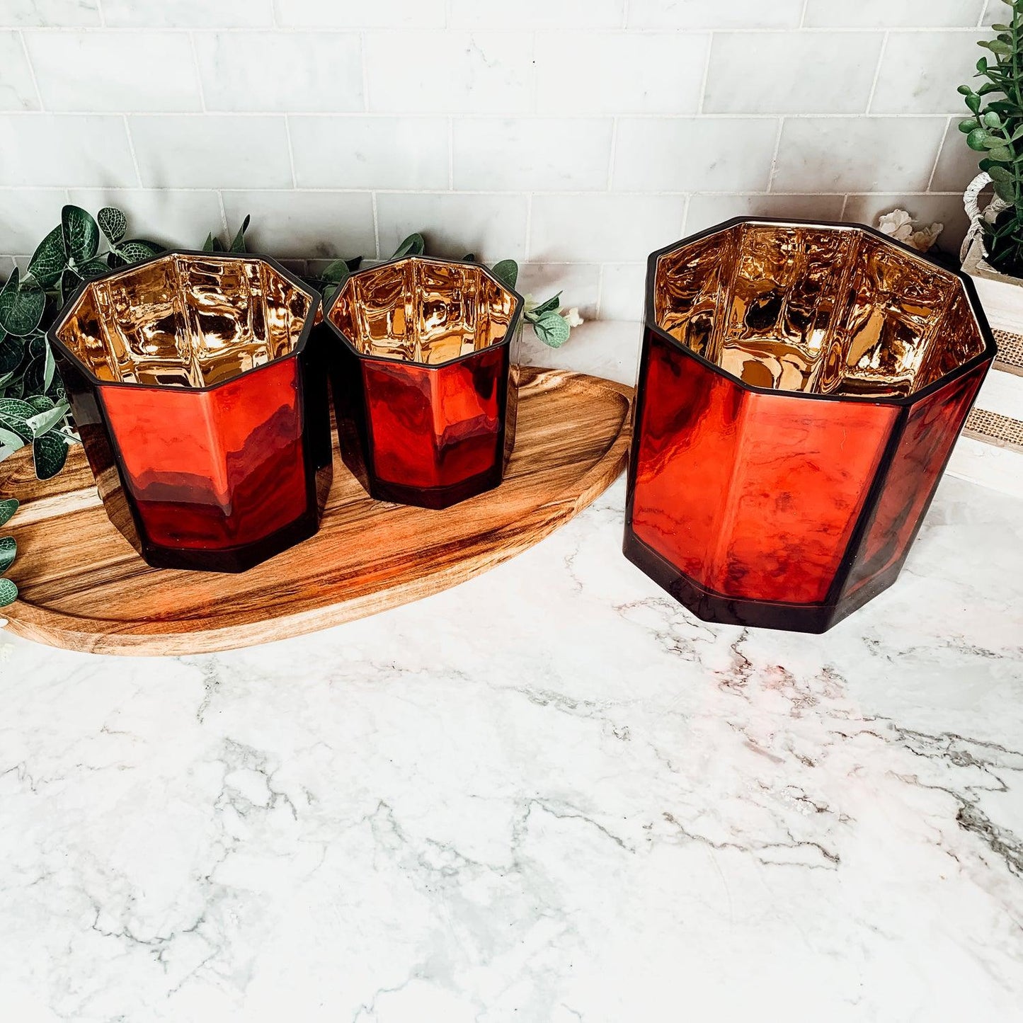 Red & Gold Luxury Candle Holders