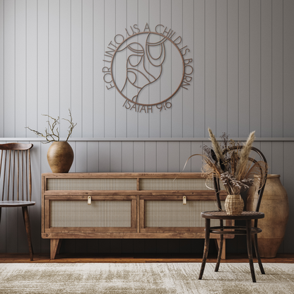 Isaiah_96_Christmas_Metal_Wall_Hanging_Copper_Rustic_Hallway_Mockup.png