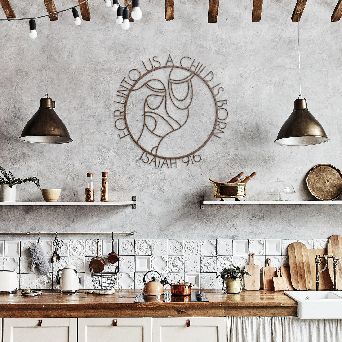 Isaiah_96_Christmas_Metal_Wall_Hanging_Copper_Rustic_Kitchen_Mockup.png