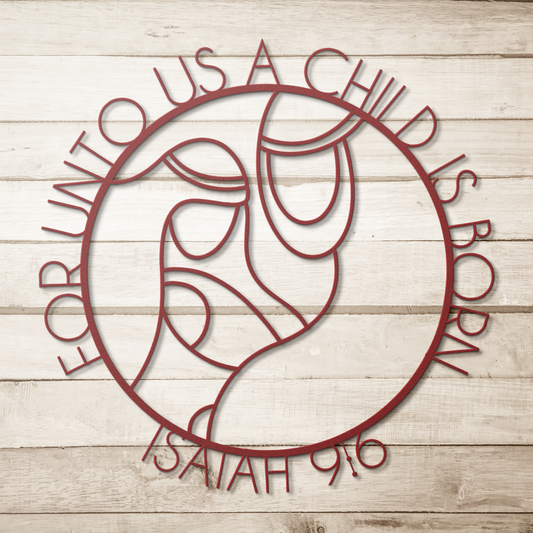 Isaiah_96_Christmas_Metal_Wall_Hanging_Red_Simple_Wood_BKGD_Mockup.png