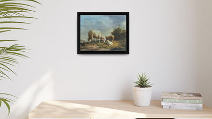 Jesus loves me framed canvas print