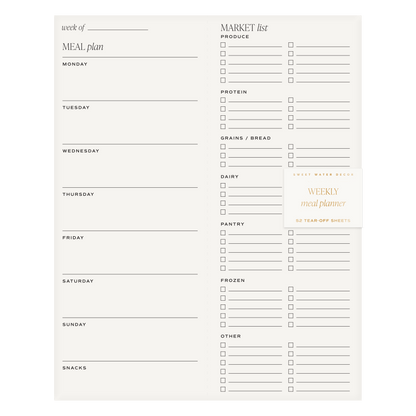 Weekly Meal Planner Notepad – 52 Tear-Off Sheets