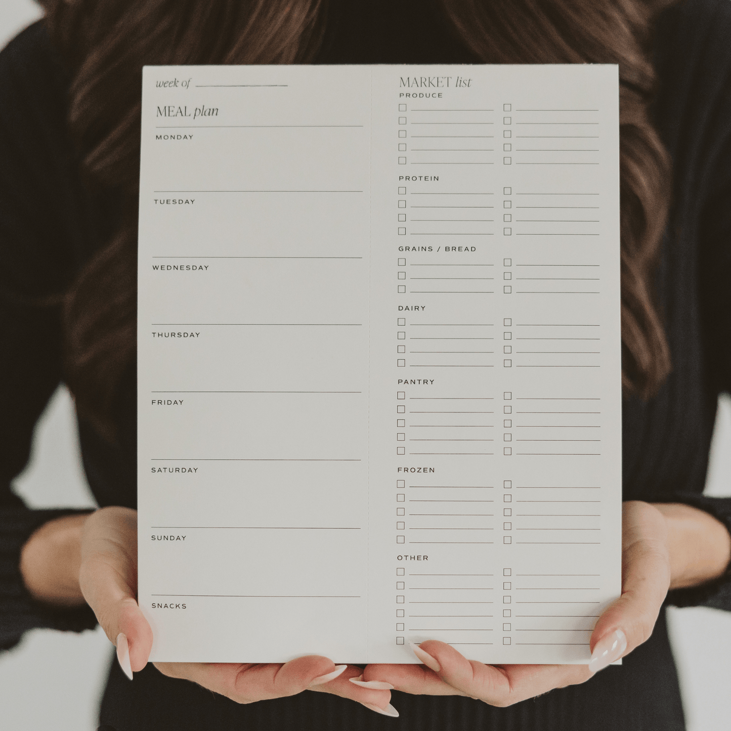 Weekly Meal Planner Notepad – 52 Tear-Off Sheets