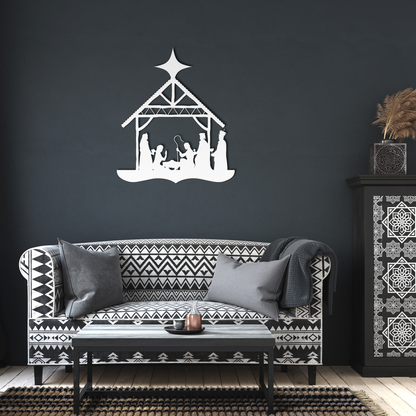 Nativity_Silhouette_Metal_Wall_Hanging_White_Dark_Living_Room_Mockup.png