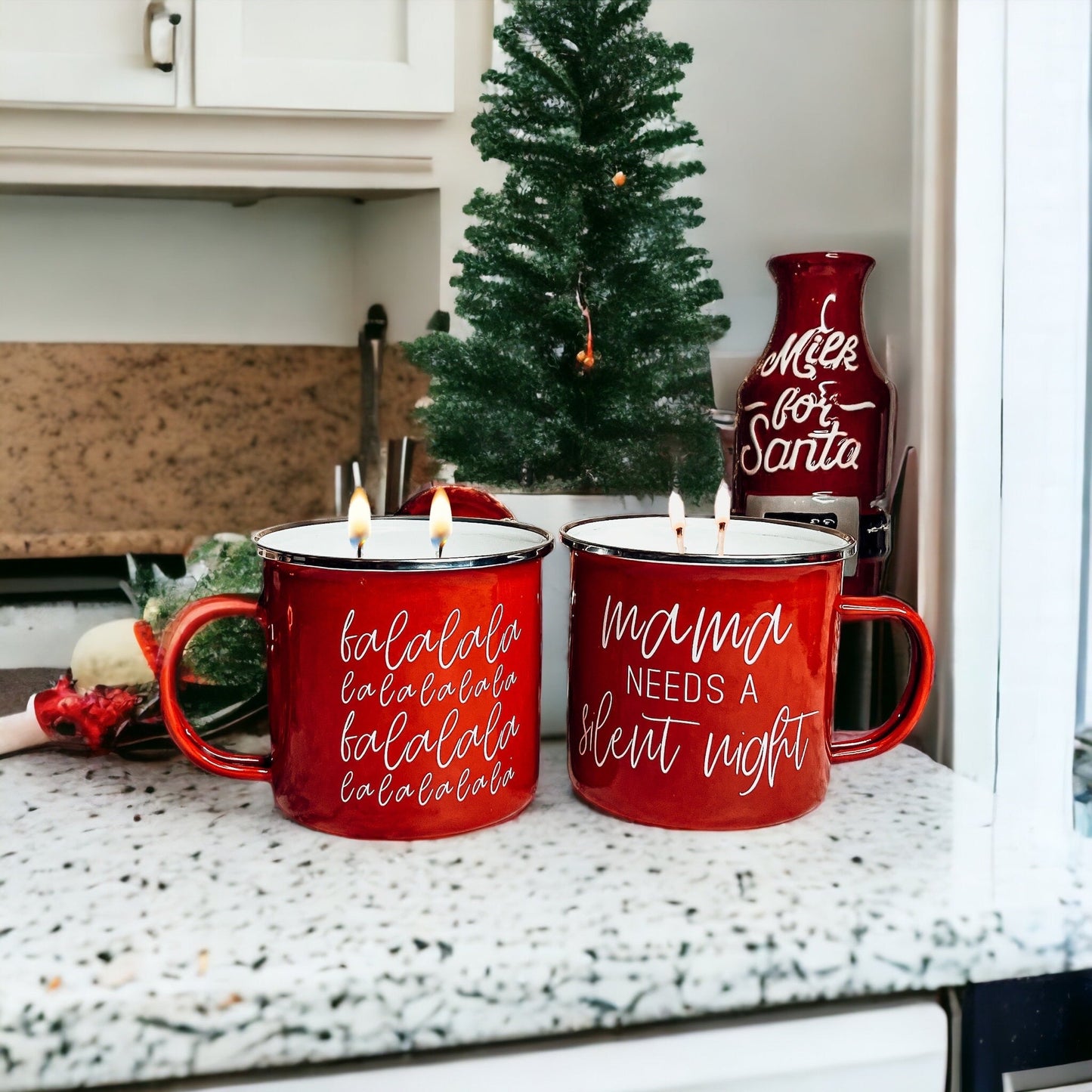 16oz Reusable Red Metal Candle Mug