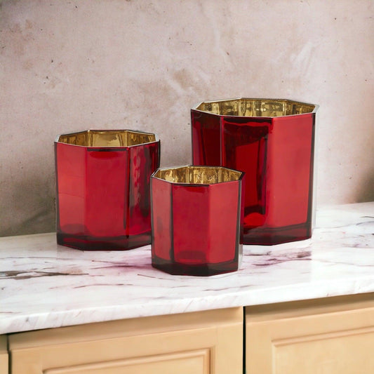 Red & Gold Luxury Candle Holders