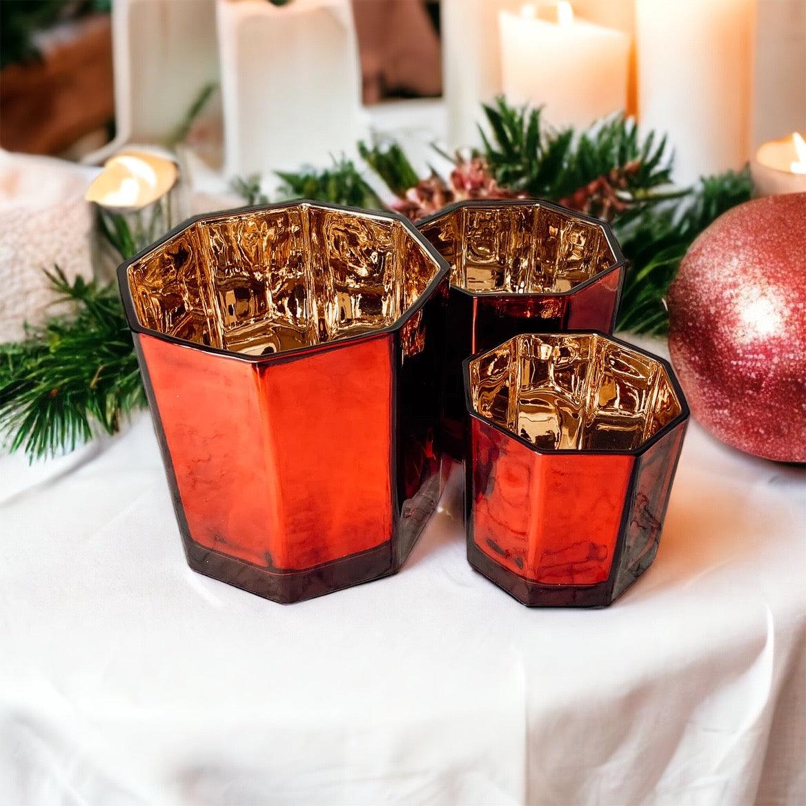 Red & Gold Luxury Candle Holders