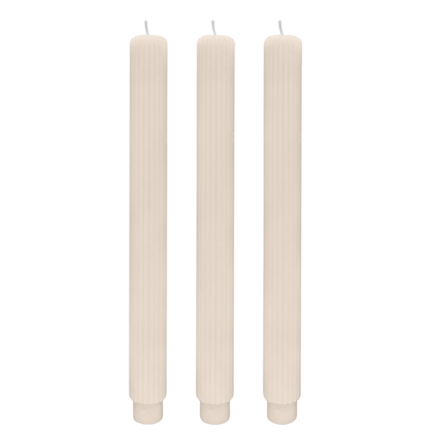Fluted 10" Taper Candles – Set of 3