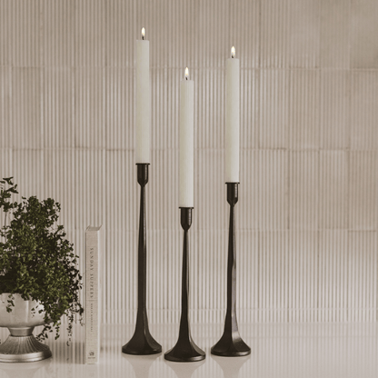 Fluted 10" Taper Candles – Set of 3