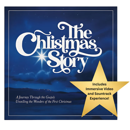 Cover of 'The Christmas Story' with a star and text on a blue background