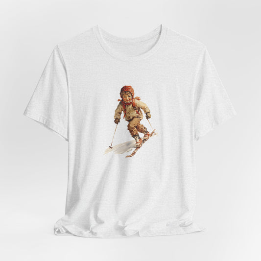 Vintage Skier Women’s Graphic Tee – Retro Ski Style Meets Everyday Comfort - 2 Colors!!