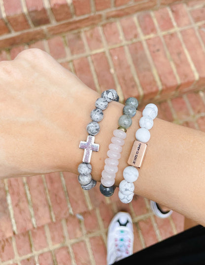 Agape Stone Beaded Bracelet – 1 John 4:8