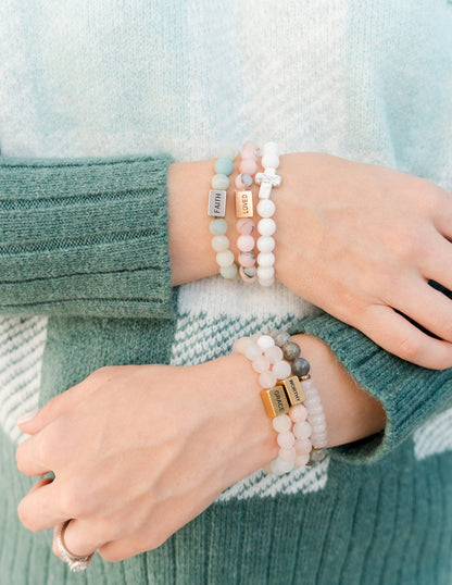 Agape Stone Beaded Bracelet – 1 John 4:8