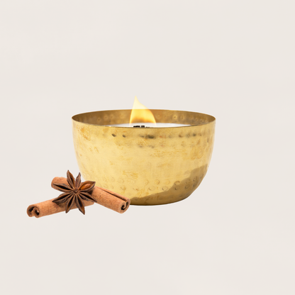 Raw Cinnamon & Cloves – Solid Brass 14oz Pure Soy Candle