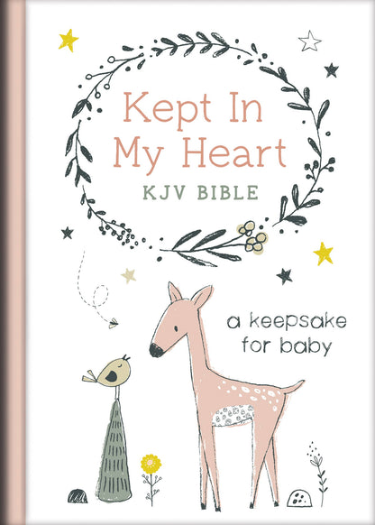 Kept in My Heart KJV Keepsake Bible for Baby Girl