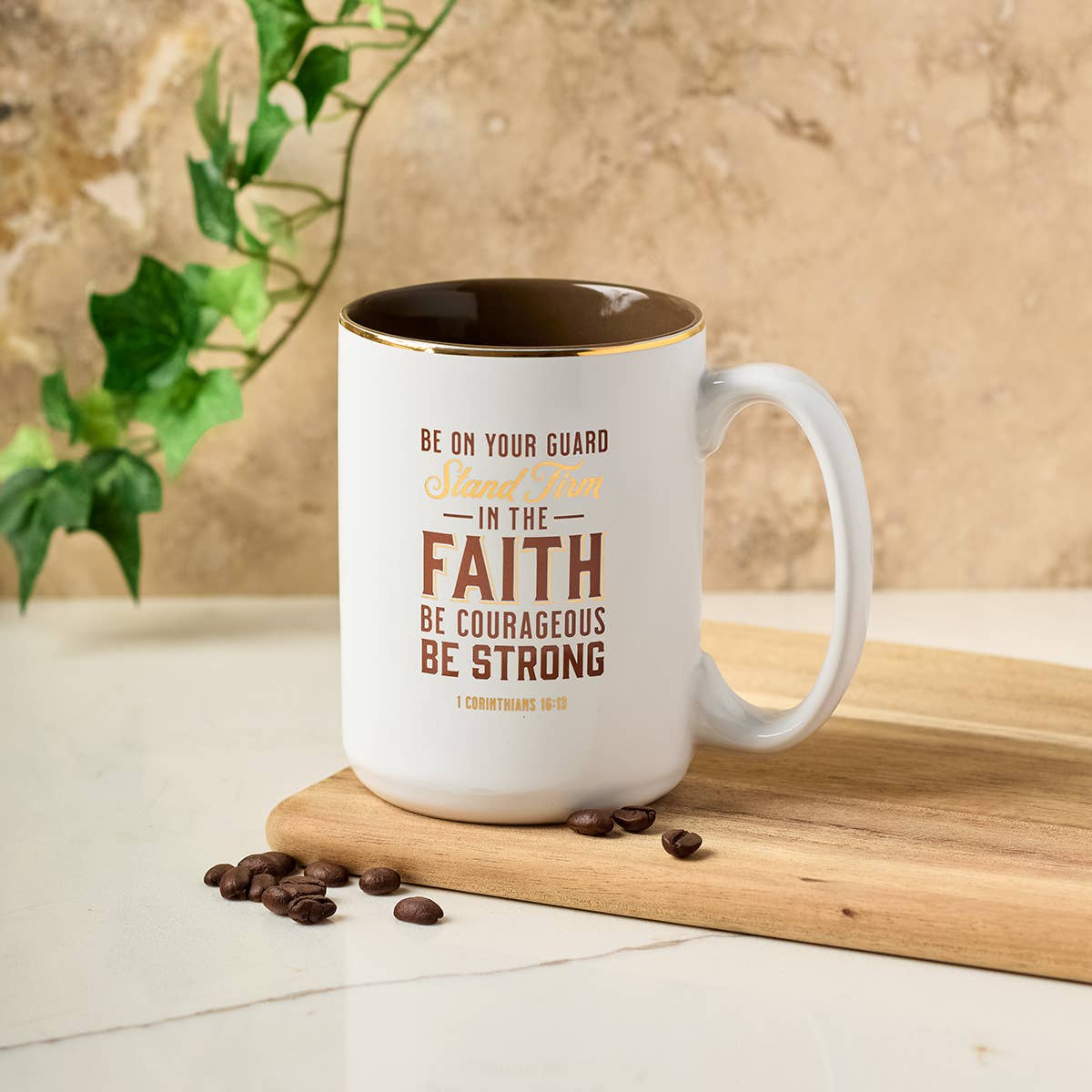 Stand Firm in the Faith Ceramic Mug – 1 Corinthians 16:13