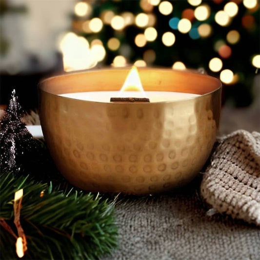 Juniper & Balsam Fir – Solid Brass 14oz Pure Soy Candle