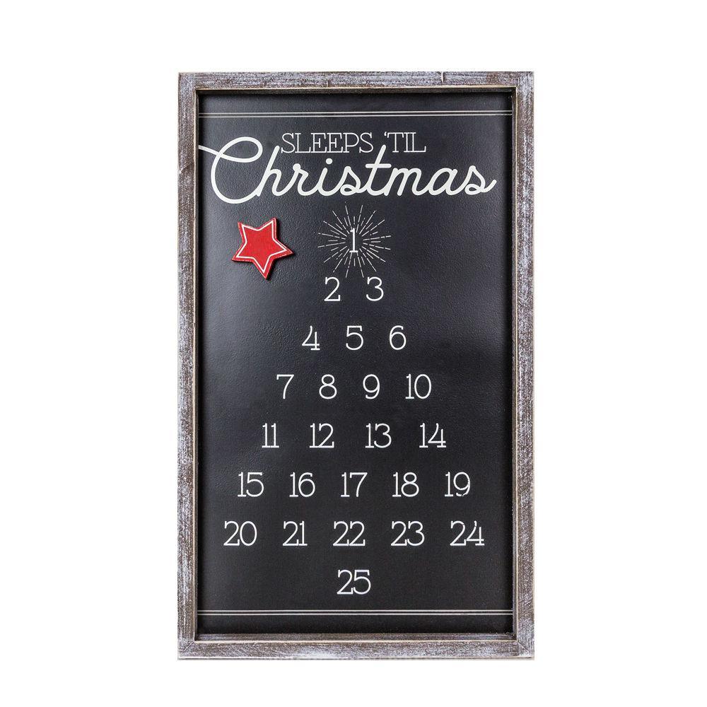 Magnetic Advent Sign Wooden Christmas Tree Countdown