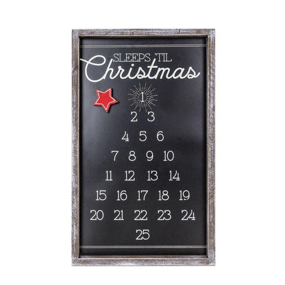 Magnetic Advent Sign Wooden Christmas Tree Countdown