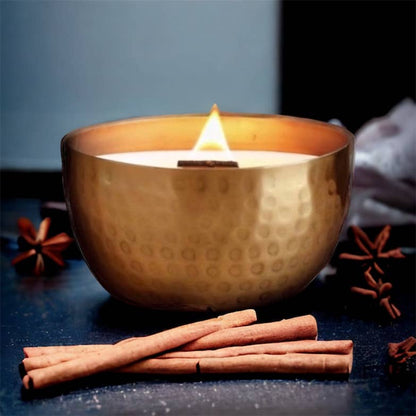 Raw Cinnamon & Cloves – Solid Brass 14oz Pure Soy Candle
