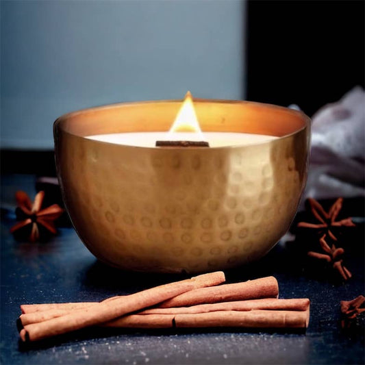Raw Cinnamon & Cloves – Solid Brass 14oz Pure Soy Candle