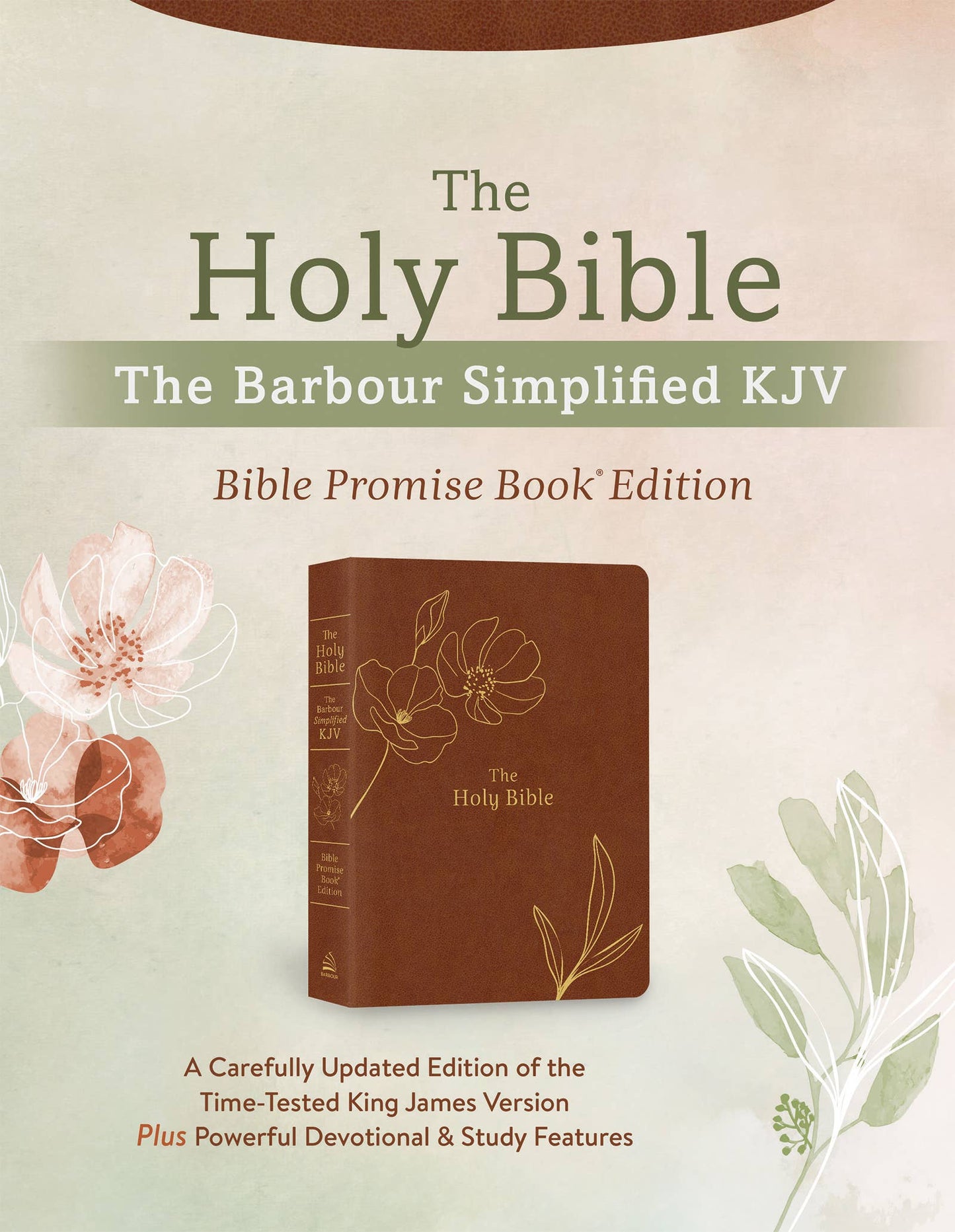 The Holy Bible: SKJV – Chestnut & Gold Floral Cover