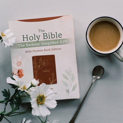 The Holy Bible: SKJV – Chestnut & Gold Floral Cover