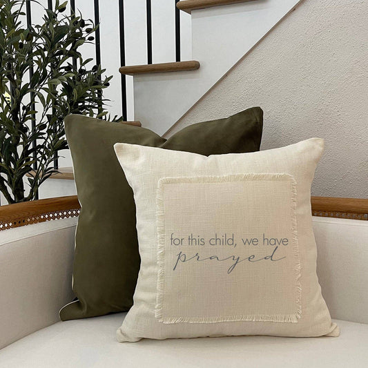 For This Child We Have Prayed Throw Pillow