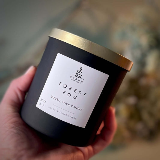 Forest Fog soy candle with earthy woodland-inspired fragrance