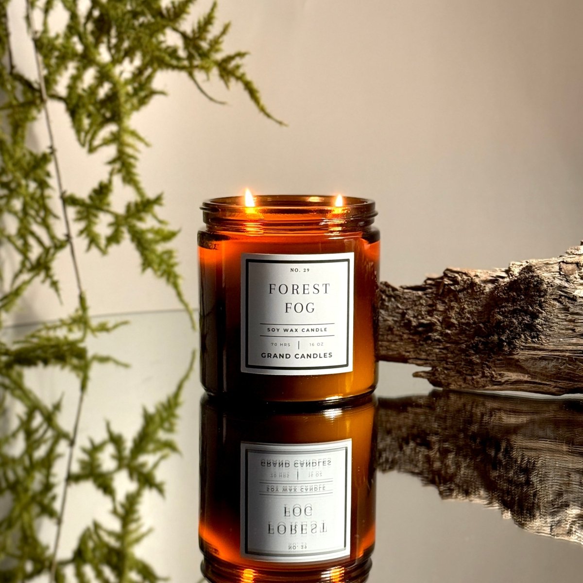 Forest Fog Soy Candle – Earthy Cedarwood & Moss Blend