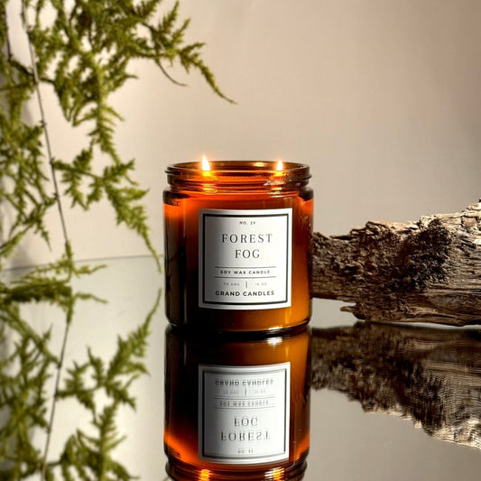 Forest Fog Soy Candle – Earthy Cedarwood & Moss Blend