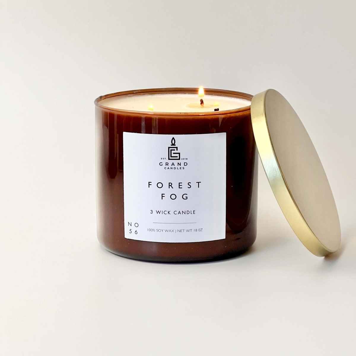 Forest Fog Soy Candle – Earthy Cedarwood & Moss Blend