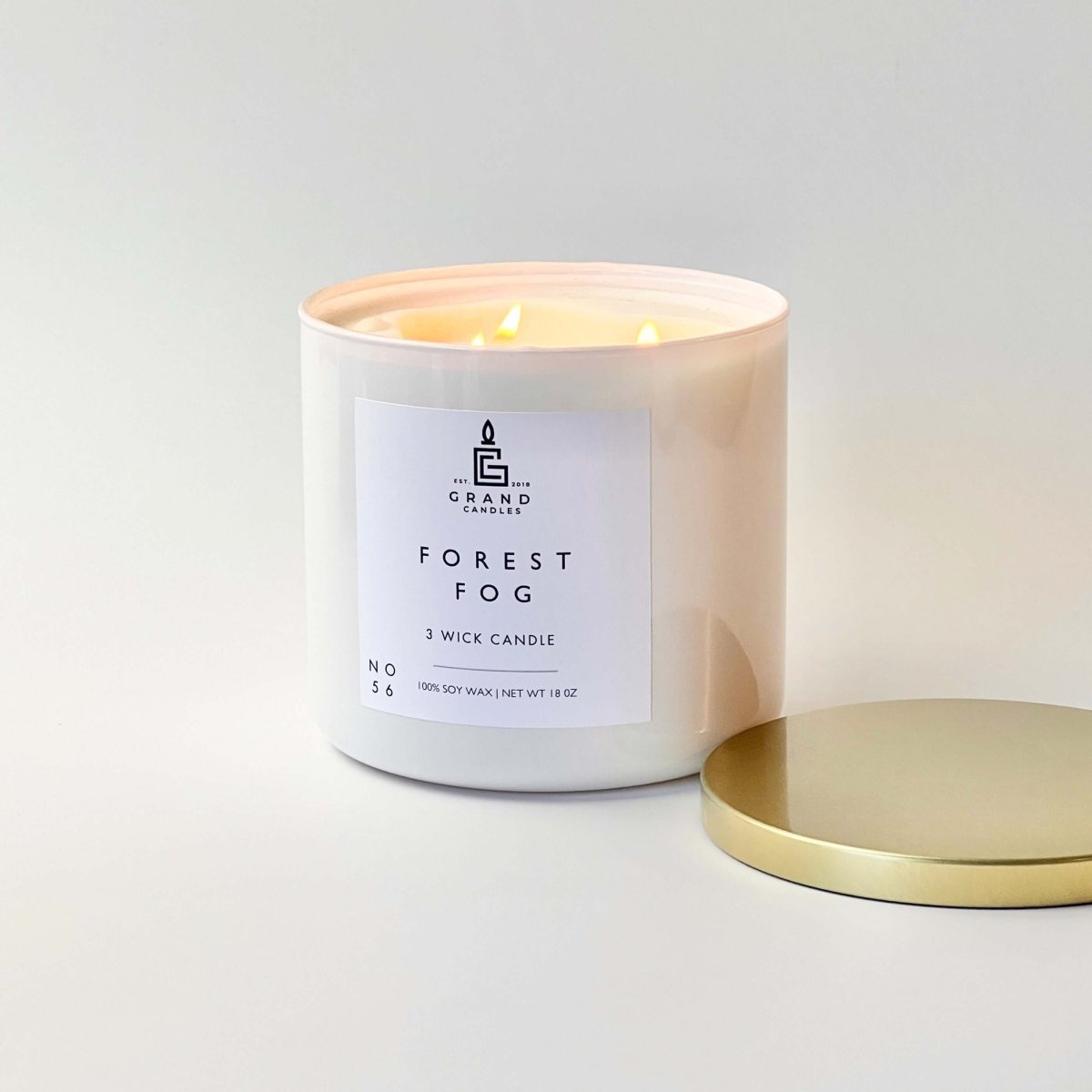 Forest Fog Soy Candle – Earthy Cedarwood & Moss Blend