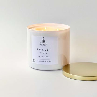 Forest Fog Soy Candle – Earthy Cedarwood & Moss Blend