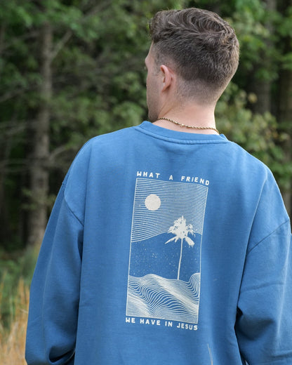 What a Friend Beach Crewneck Sweatshirt - 2 Colors!