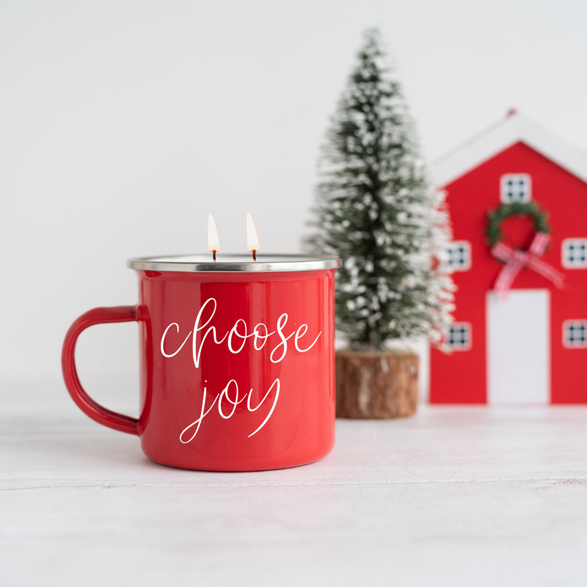 16oz Reusable Red Metal Candle Mug
