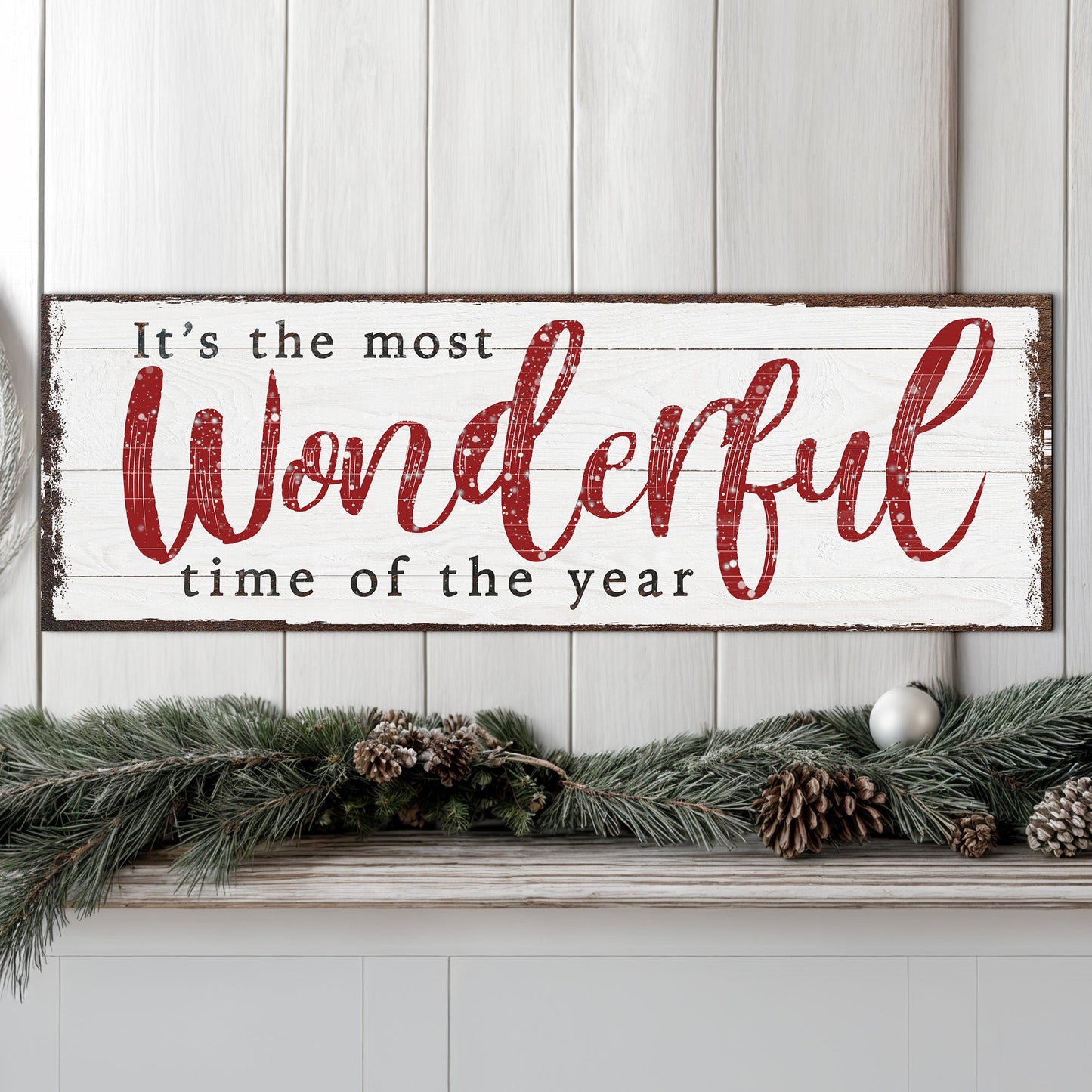 It's The Most Wonderful Time Of The Year Christmas Canvas Wall Art