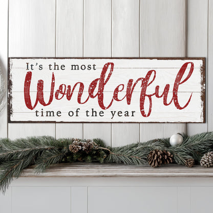 It's The Most Wonderful Time Of The Year Christmas Canvas Wall Art